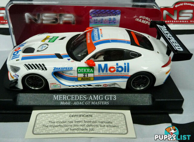 NSR 1:32 0190AW Mercedes-AMG GT3 Mobil ADAC GT MASTERS No21 slot car also suits  scalex/carrera - NSR - Does not apply