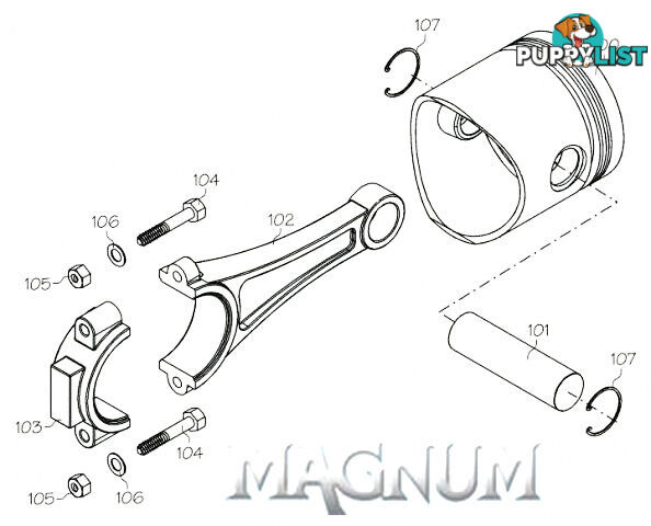 80110 (MAGNUM ENGINE PART) REAR BEARING GXL80/91FS