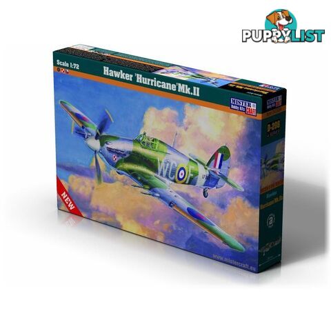 MISTERCRAFT 1/72 HAWKER HURRIC HMMSCD208 PLASTIC MODEL KIT - MISTERCRAFT