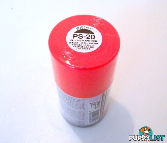 PS-20   TAMIYA POLYCARBONATE SPRAY PAINT FLOURO RED - TAMIYA PAINTS &amp; Accessories