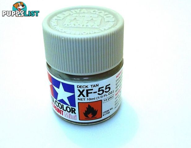 XF-55   TAMIYA ACRYLIC PAINT FLAT DECK TAN - TAMIYA PAINTS &amp; Accessories