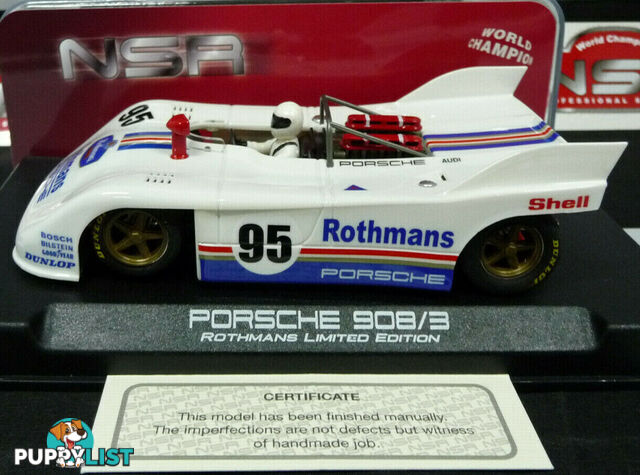 NSR 1:32 0195SW Porsche 908/3 Rothmans Limited Ed No.95 slot car also suits  scalextric/carrera - NSR - Does not apply