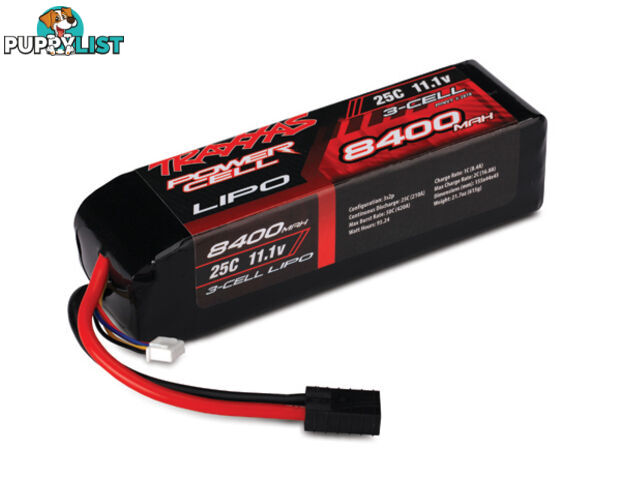 2878 (PART) TRAXXAS BATTERY 8400MAH 11.1V 3CELL 25C LIPO - TRAXXAS PARTS