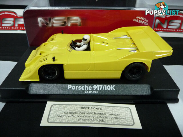 NSR 1:32 0176SW Porsche 917/10K Yellow Test Car slot car also suits  scalextr/carrera - NSR - Does not apply