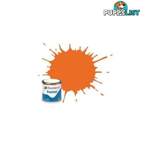 46   HUMBROL ENAMEL PAINT ORANGE MATT - HUMBROL