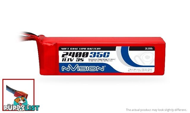 NVISION LiPo 2400mAh 3S 11.1V 35C (Deans plug)1866 - NVISION NVO