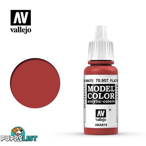 VALLEJO MODEL COLOR FLAT RED 17ML AV70957 - VALLEJO