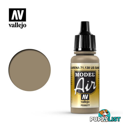 VALLEJO MODEL AIR ACRYLIC PAINT US SAND 71138 - VALLEJO