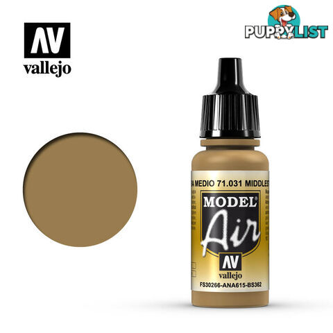 VALLEJO MODEL AIR ACRYLIC PAINT MIDDLE STONE 71031 - VALLEJO