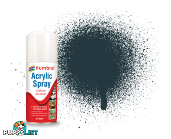 067 HUMBROL ACRYLIC SPRAY PAINT    TANK GREY 150ml - HUMBROL