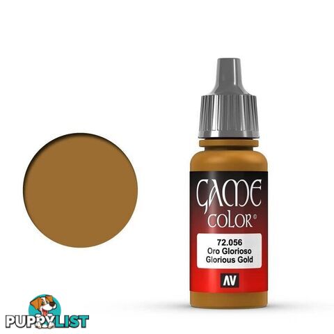 VALLEJO GAME 72056 Color Glorious Gold 17ml Acrylic Paint