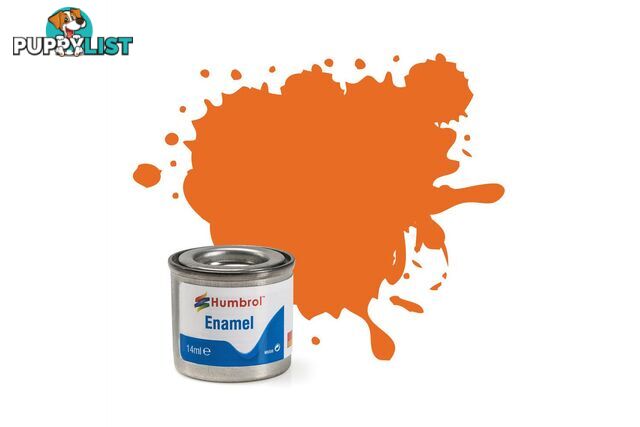 18   HUMBROL ENAMEL PAINT ORANGE GLOSS - HUMBROL