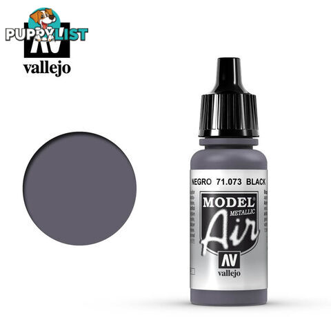 VALLEJO MODEL AIR ACRYLIC PAINT BLACK METALLIC 71073 - VALLEJO