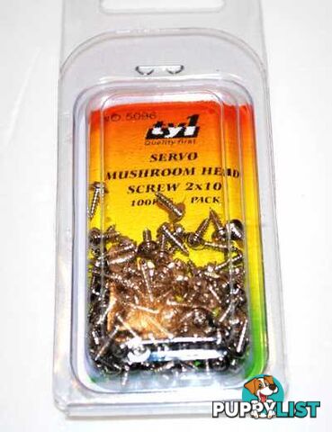 TY1 SERVO SCREWS M2X10 - 100PK TY5096 - TY1