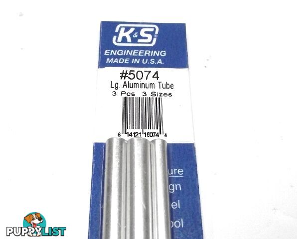 K&S METAL #5074 ALUMINIUM TUBE 3/16+7/32+1/4 12' - K &amp; S METALS