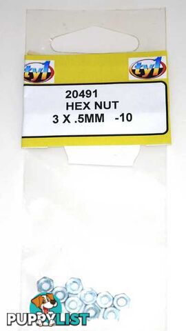 TY1 HEX NUT 3 X .5MM - 10