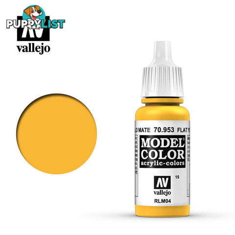 VALLEJO MODEL COLOR FLAT YELLOW 17ML AV70953 - VALLEJO