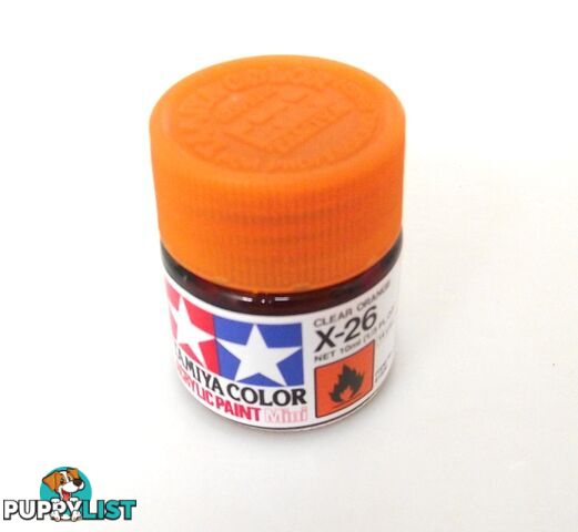 X-26   TAMIYA ACRYLIC PAINT CLEAR ORANGE (gloss) - TAMIYA PAINTS &amp; Accessories