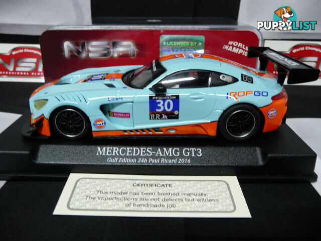 NSR 1:32 0153SW Mercedes AMG Gulf Ed 24H Paul Rickard No.30 scalextri/carrera - NSR - Does not apply