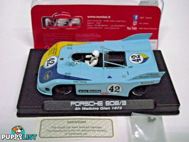 NSR 1:32 0104 Porsche 908/3 Watkins Glen 6h 1972 No.42 slot car also suits  scalextric/carrera - NSR - Does not apply