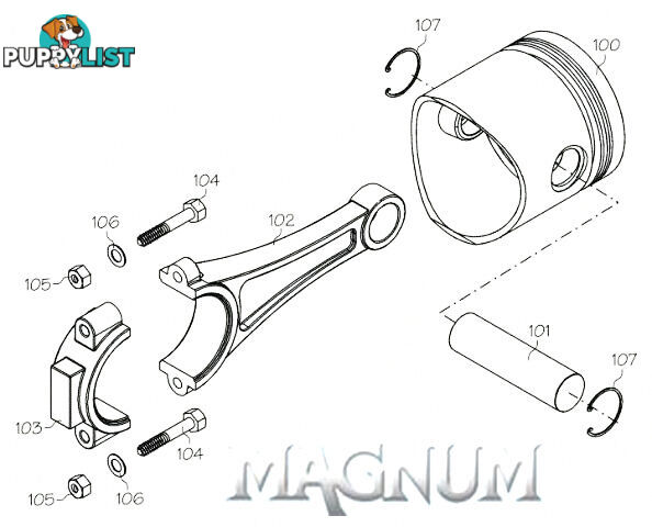 46602 (MAGNUM ENGINE PART) MUFFLER FRONT CONE