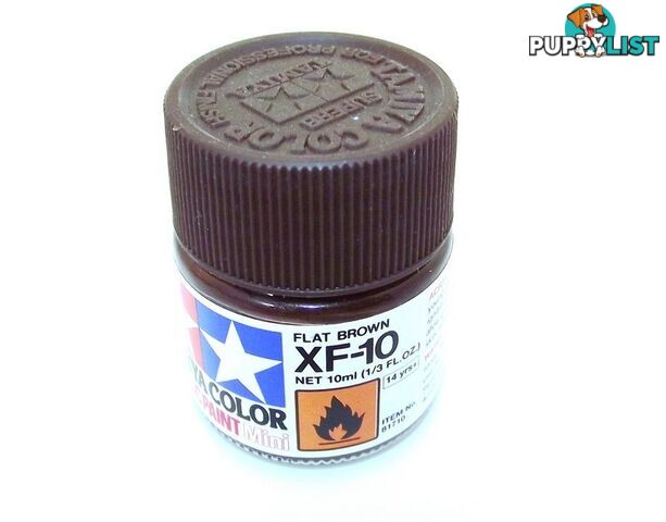 XF-10   TAMIYA ACRYLIC PAINT FLAT BROWN - TAMIYA PAINTS &amp; Accessories