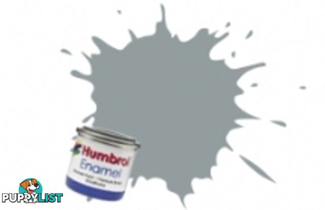 129   HUMBROL ENAMEL PAINT US GULL GREY SATIN - HUMBROL