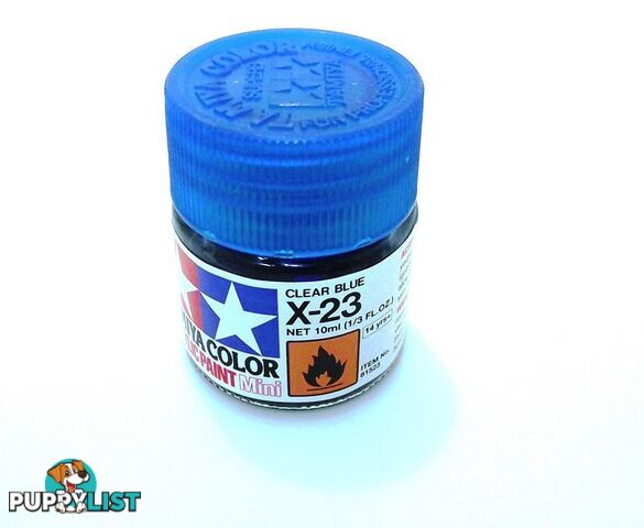 X-23   TAMIYA ACRYLIC PAINT CLEAR BLUE (gloss) - TAMIYA PAINTS &amp; Accessories