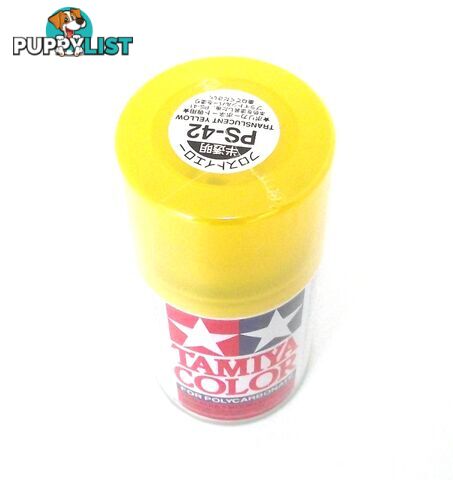 PS-42 TAMIYA POLYCARBONATE SPRAY PAINT  TRANSL YELLOW - TAMIYA PAINTS &amp; Accessories