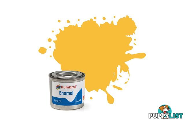 24   HUMBROL ENAMEL PAINT TRAINER YELLOW MATT - HUMBROL