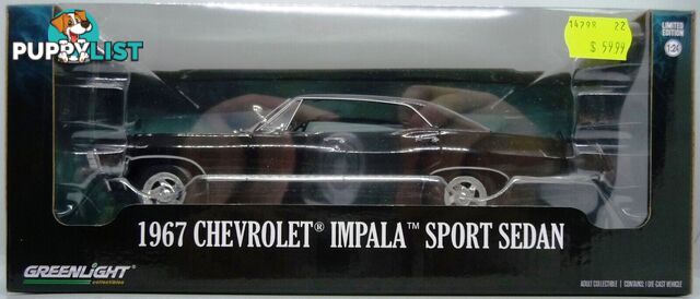 GreenLight 1:24 Black 1967 Chev Impala Sport Sedan - Does not apply