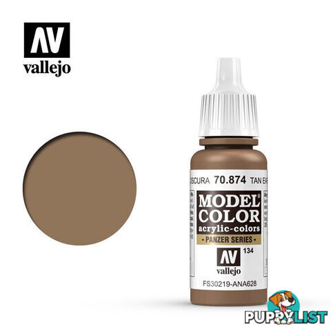 VALLEJO MODEL COLOR TAN EARTH 17ML AV70874 - VALLEJO