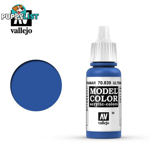 VALLEJO MODEL COLOR ULTRAMARINE 17ML AV70839 - VALLEJO