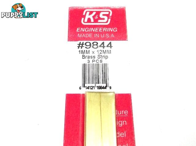 K&S METAL #9844 BRASS STRIP 1X12X300MM 3PCS - K &amp; S METALS