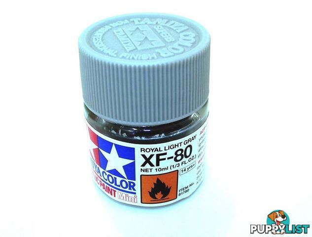 XF-80   TAMIYA ACRYLIC PAINT FLAT ROYAL GRAY - TAMIYA PAINTS &amp; Accessories