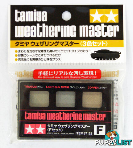 TAMIYA WEATHERING MASTER F SET 87123 - TAMIYA PAINTS &amp; Accessories