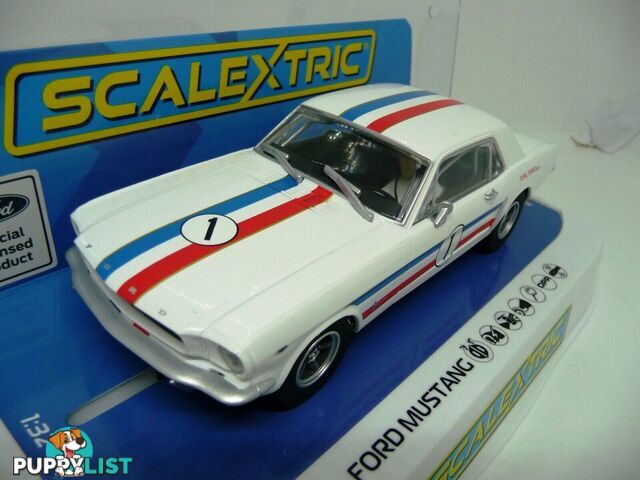 Scalextric C4364F Ford Mustang Ian Geoghegan 1965 slot car also suits Carrera - SCALEXTRIC - Does not apply