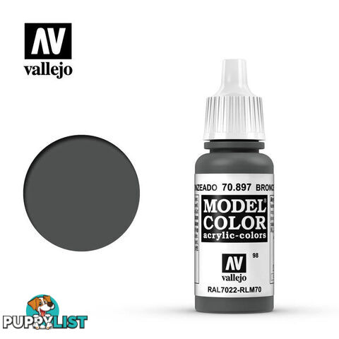 VALLEJO MODEL COLOR BRONZE GREEN 17ML AV70897 - VALLEJO