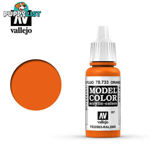 VALLEJO MODEL COLOR FLUORO ORANGE 17ML AV70733 - VALLEJO