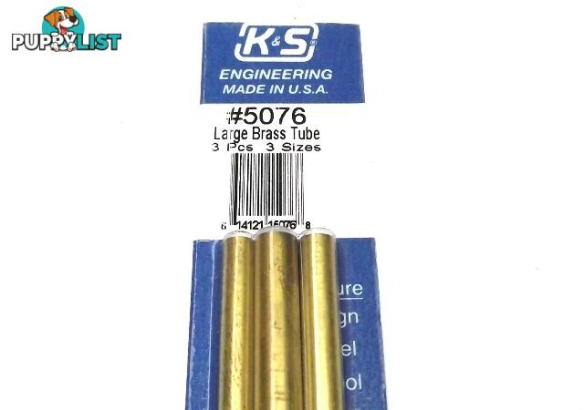 K&S METAL #5076 BRASS TUBE 3/16+7/32+1/4 12' - K &amp; S METALS