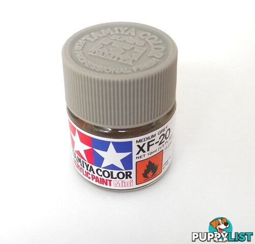 XF-20   TAMIYA ACRYLIC PAINT FLAT MEDIUM GREY - TAMIYA PAINTS &amp; Accessories