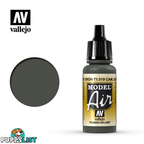 VALLEJO MODEL AIR ACRYLIC PAINT CAMO DRK/GREEN 71019 - VALLEJO