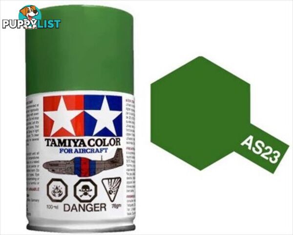 AS-23 TAMIYA ACRYLIC SPRAY PAINT 100ml (Aircraft) LIGHT GREEN - TAMIYA PAINTS &amp; Accessories