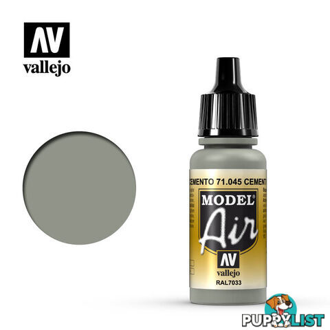 VALLEJO MODEL AIR ACRYLIC PAINT US CEMENT GREY 71045 - VALLEJO