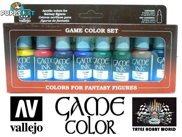 VALLEJO GAME 72296 Colour Ink 8 Colour Set Acrylic Paint