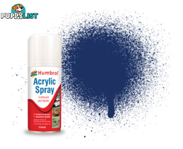 015 HUMBROL ACRYLIC SPRAY PAINT    MIDNIGHT BLUE 150ml - HUMBROL