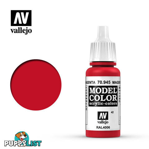 VALLEJO MODEL COLOR MAGENTA 17ML AV70945 - VALLEJO