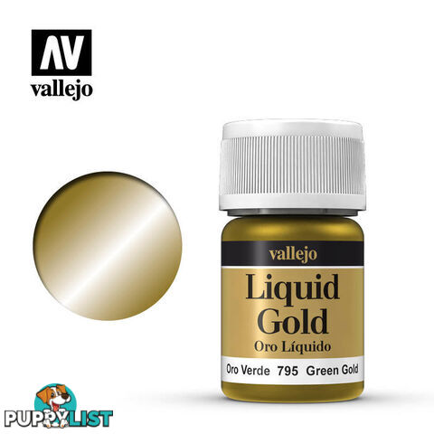 VALLEJO MODEL LIQUID METALLIC GREEN GOLD AV70795 35ml - VALLEJO