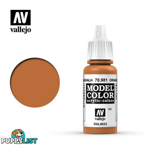 VALLEJO MODEL COLOR ORANGE BROWN 17ML AV70981 - VALLEJO