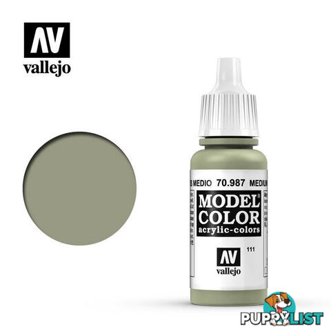 VALLEJO MODEL COLOR MEDIUM GREY 17ML AV70987 - VALLEJO